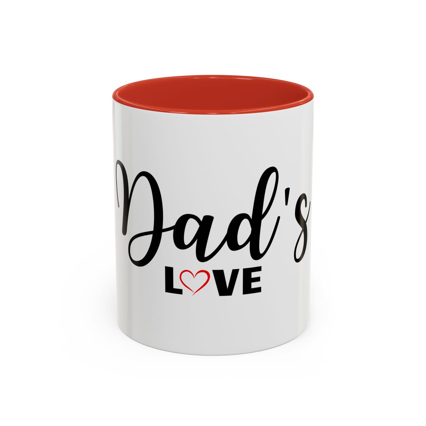 Dad's Love Accent Coffee Mug - Perfect Gift for Father's Day, Birthday, Coffee Lovers, Home Decor, Personalized Mug