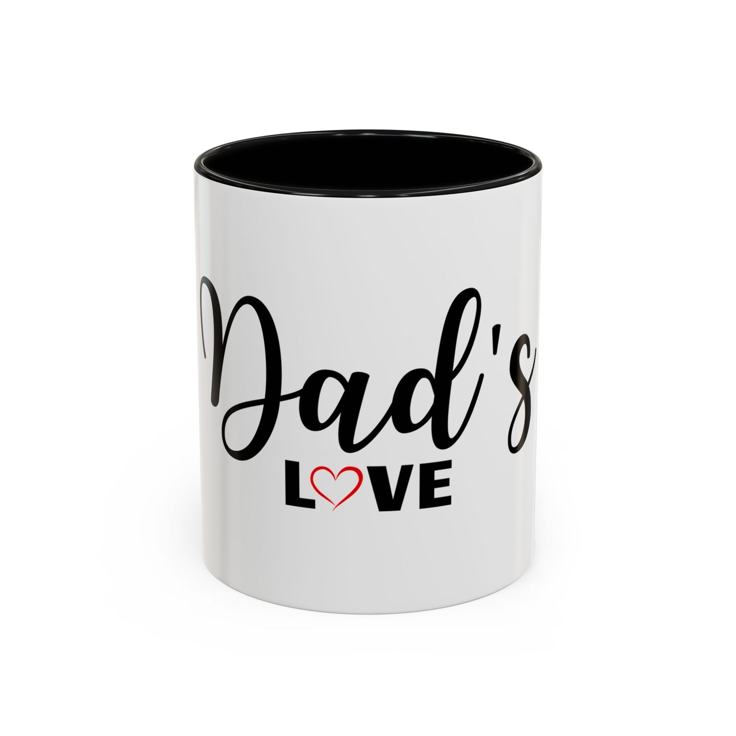 Dad's Love Accent Coffee Mug - Perfect Gift for Father's Day, Birthday, Coffee Lovers, Home Decor, Personalized Mug