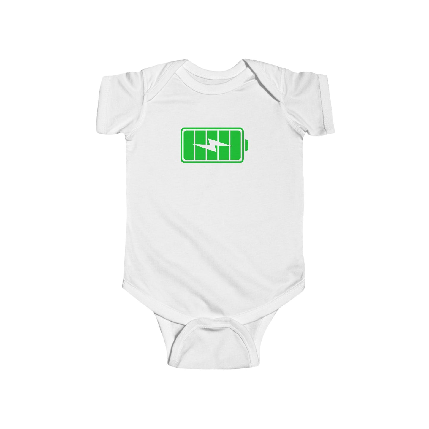 Energized Baby Bodysuit | Cute Infant Outfit for Newborns, Baby Shower Gift, Battery Design, Unisex, Funny Baby Clothes