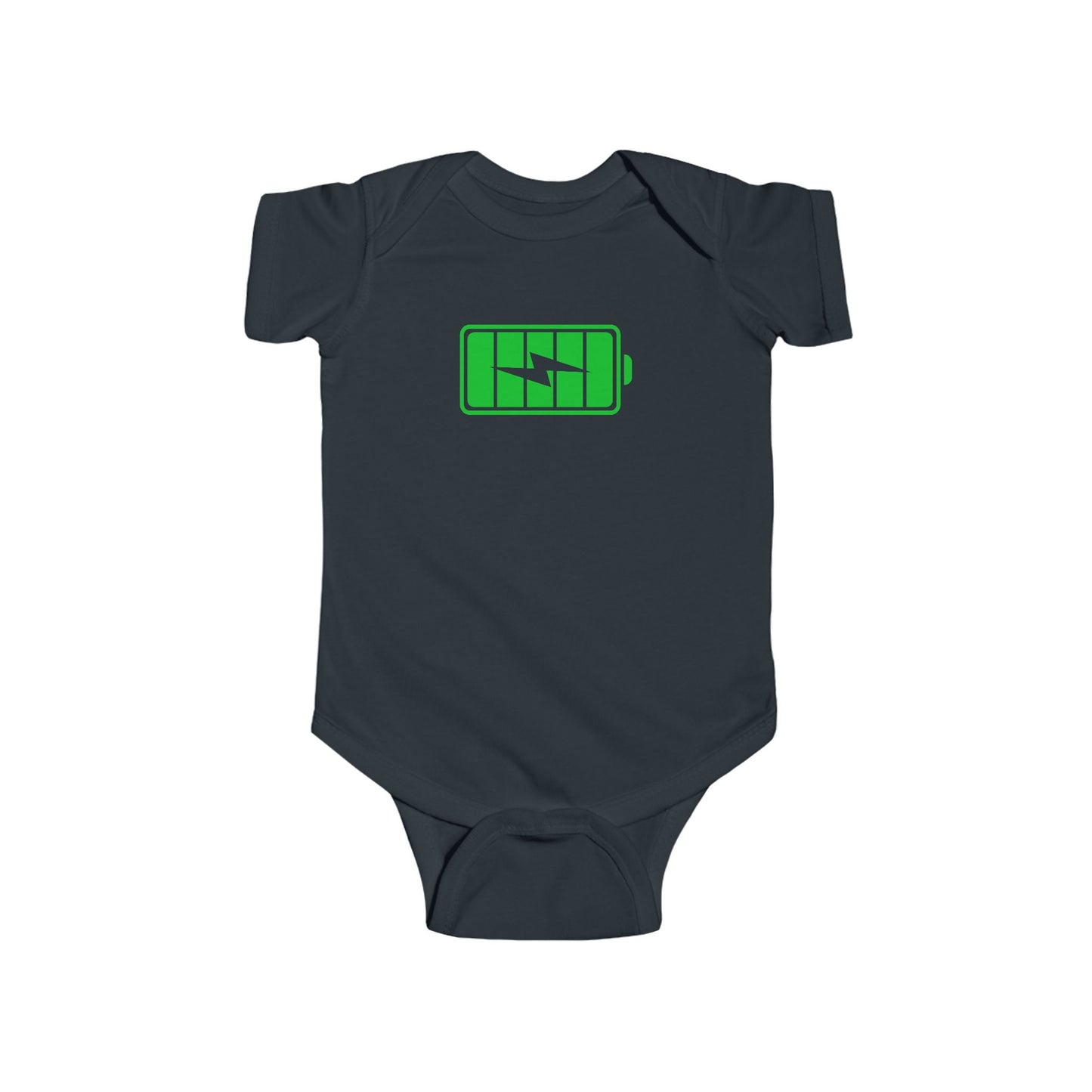 Energized Baby Bodysuit | Cute Infant Outfit for Newborns, Baby Shower Gift, Battery Design, Unisex, Funny Baby Clothes